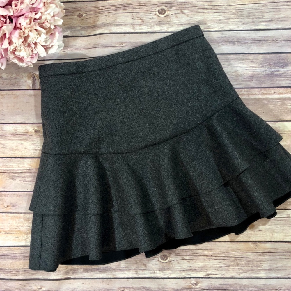 J. Crew | Flounce Wool Skirt
